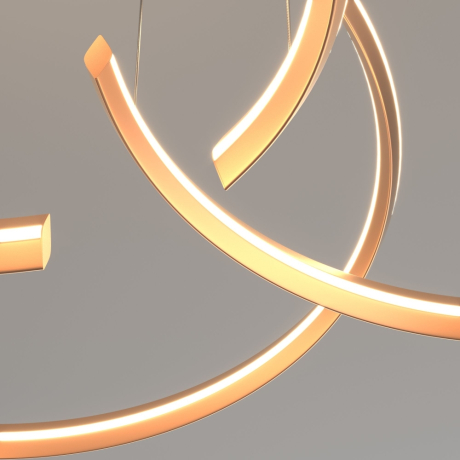 Подвесная светодиодная люстра Eurosvet Gap с пультом управления 90180/3 золото 160W a045426 