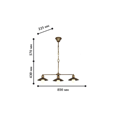 Светильник подвесной с лампочками, комплект от Lustrof. № 11460-617810 