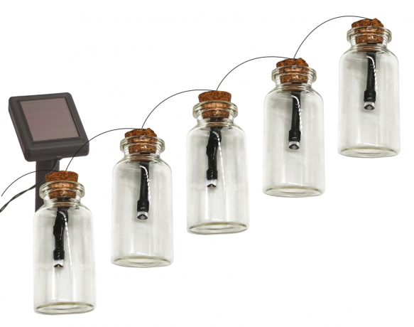 10шт. Садовая гирлянда подсвечиваемых светодиодами бутылочек Эра ERAGS08-05 (Б0038507)