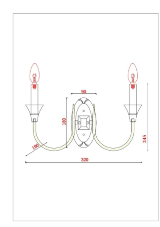 Бра Arte Lamp Collinetta A4094AP-2WH 