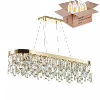 Подвесная люстра с лампочками Odeon Light Dakisa 4986/12+Lamps E14 Свеча