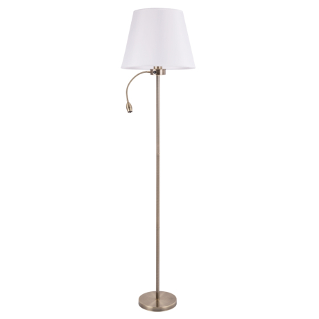 Торшер с лампочкой Arte Lamp Elba A2581PN-2AB+Lamps 