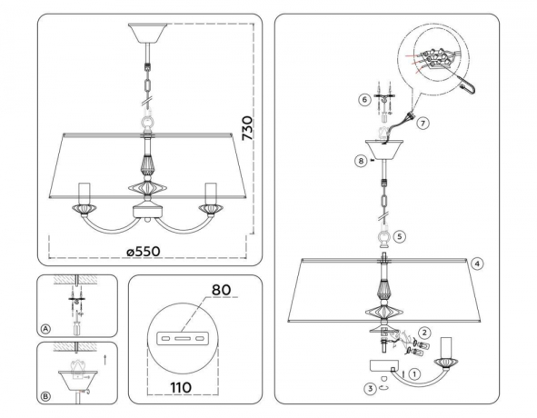 Подвесной светильник Ambrella Light HIGH LIGHT LH75021