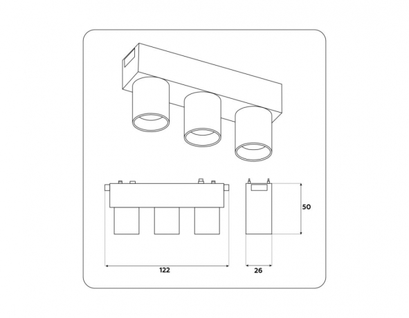 Накладной светильник Ambrella Light GV GV1503