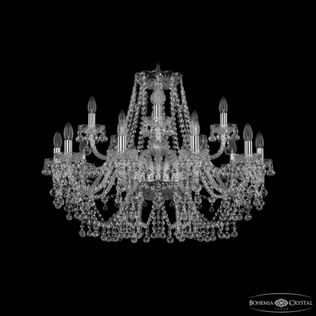 Подвесная люстра Bohemia Ivele Crystal 1409 1409/10+5/300 Ni 