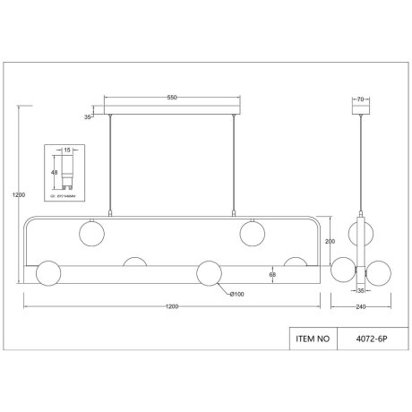 Подвесной светильник Favourite Fitirum 4072-6P 