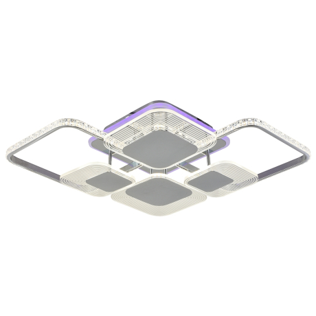 Светодиодная диммируемая люстра с ПДУ Profit Light 5886/6 CHR 140W+10W RGB 