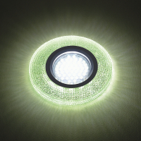 Встраиваемый светильник с LED подсветкой Fametto Luciole DLS-L142 Gu5.3 Glassy/Green (UL-00003882)