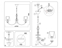 Подвесная люстра Ambrella Light HIGH LIGHT LH75024