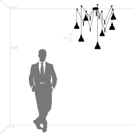 Подвесная люстра-паук Lightstar с поддержкой Алисы, Acrobata 761076 