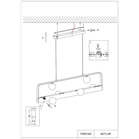 Подвесной светильник Favourite Fitirum 4073-6P 