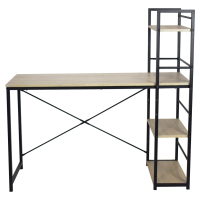 Нарушена упаковка!  <269680> Стол на металлокаркасе BRABIX "LOFT CD-005",1200х520х1200 мм, 3 полки, цвет дуб натуральный, 641223 (641223)