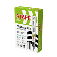 Нарушена упаковка! <795750> Маркер-краска лаковый (paint marker) 2-4 мм, ЧЕРНЫЙ, НИТРО-ОСНОВА, STAFF PROFIT, для любых поверхностей, 152578