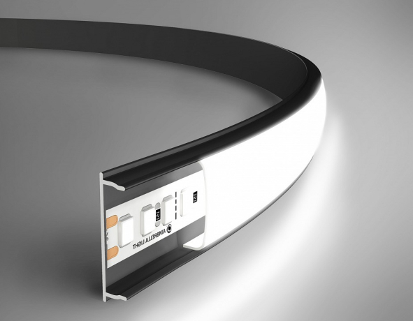 Профиль накладной гибкий Ambrella Light GP GP1600BK 