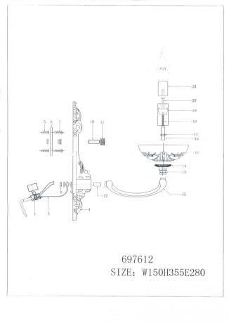Бра Lightstar Barcato 697612 