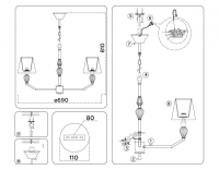 Подвесная люстра Ambrella Light HIGH LIGHT LH75061