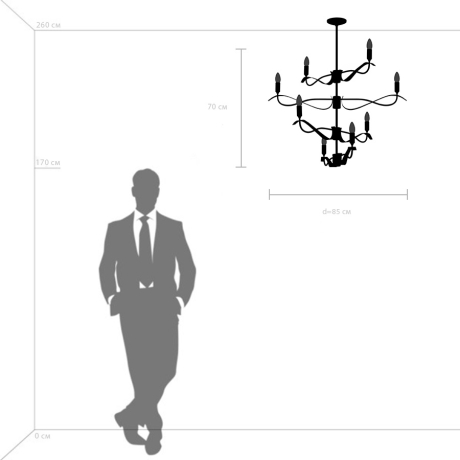 Люстра на штанге Lightstar с поддержкой Маруся Ragno 733283 