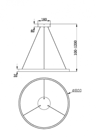 Подвесной светильник Maytoni Rim MOD058PL-L42BSK 
