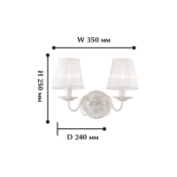 Бра на стену со светодиодными лампами, комплект от Lustrof. №59461-618181