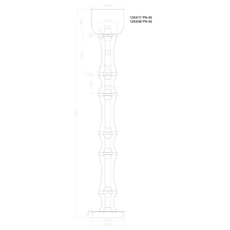 Торшер Divinare Volturn 1243/17 PN-45 