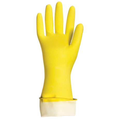 Нарушена упаковка!  <219074> Перчатки хозяйственные латексные LAIMA "Премиум", МНОГОРАЗОВЫЕ, хлопчатобумажное напыление, суперплотные, M (средний), 600571 (600571)