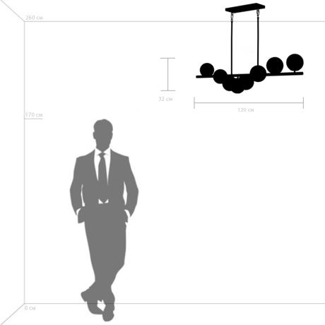 Люстра на штанге Lightstar Croco 815187 