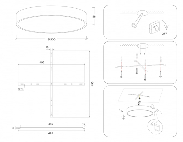 Накладной светильник Ambrella Light FV FV5534 