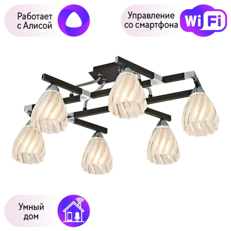 Потолочная люстра Velante с поддержкой Алиса 284-107-06-A 