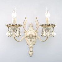 Бра Eurosvet Elisha 3281/2 белый с золотом/тонированный хрусталь Strotskis