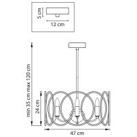 Люстра на штанге Lightstar с поддержкой Маруся Regolo 713053
