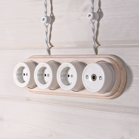 Провод электропитания Werkel Ретро 2х2,5 (белый) W6452301