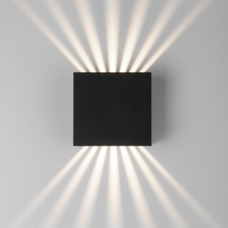 Уличный настенный светильник Elektrostandard Sole 35149/D черный (a058892)