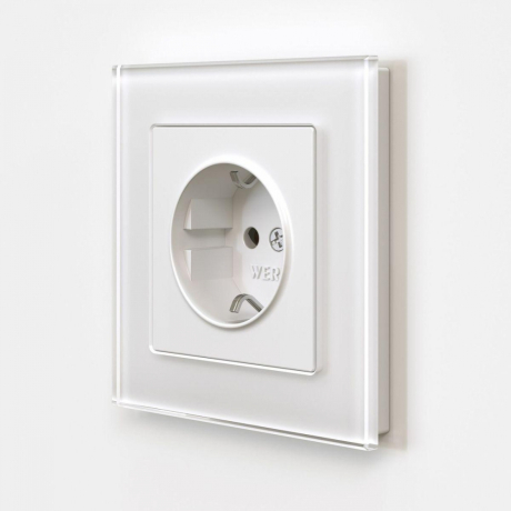 Розетка с заземлением (белый матовый) Werkel W1171061