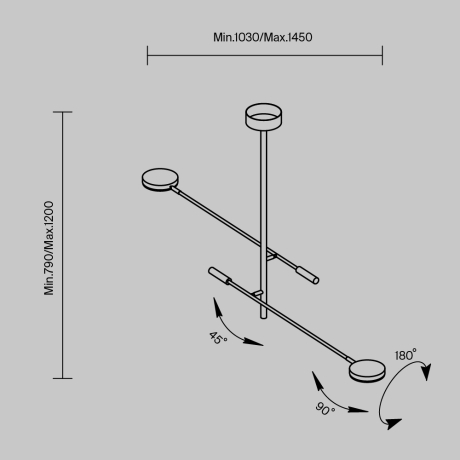 Светильник на штанге Maytoni Fad MOD070CL-L15B3K1 