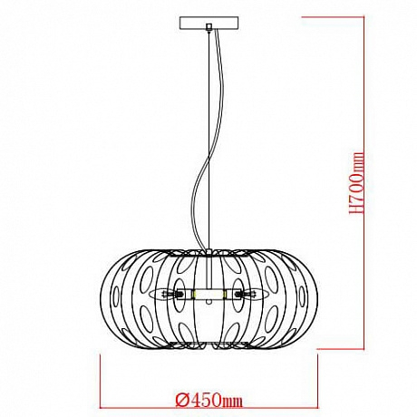 Светильник подвесной с Led лампочками в комплекте Rivoli Б0047918+Lamps 