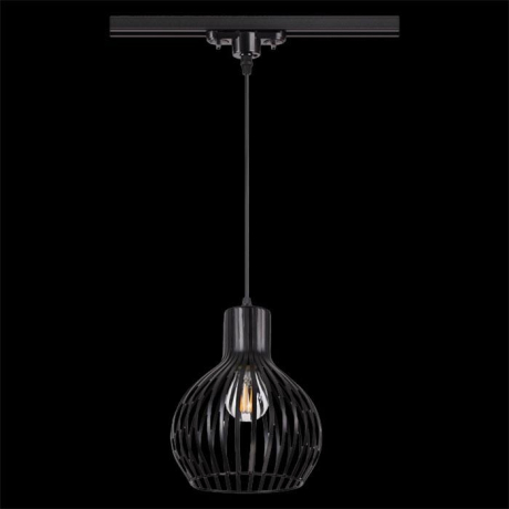 Однофазный светильник на подвесе для трека Novotech Zelle  с лампочкой 370425+Lamps E27 P45 