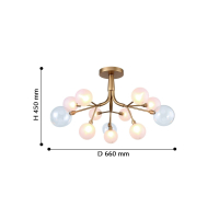 Потолочная люстра с ламочками, комплект от Lustrof. №176694-617013
