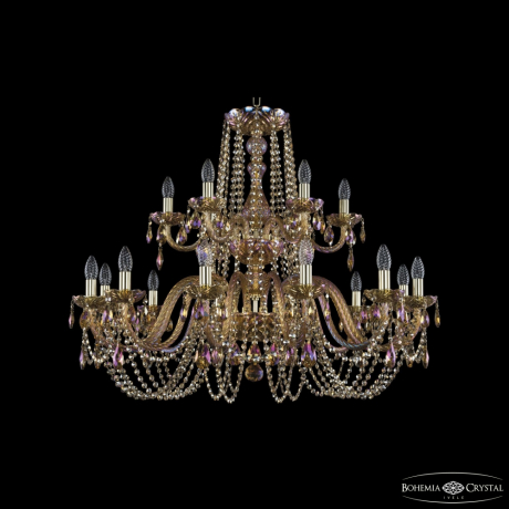 Люстра подвесная Bohemia Ivele Crystal 1402/12+6/360/2d G M777 