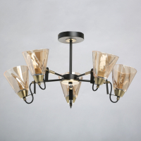 Люстра на штанге со светодиодными лампочками E14, комплект от Lustrof. №375750-667915