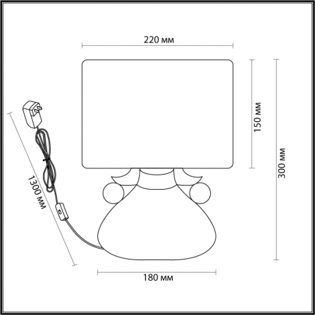Настольная лампа декоративная Lumion Junia 5668/1T 