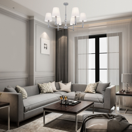 Люстра на штанге Eurosvet Conso 60145/6 хром 