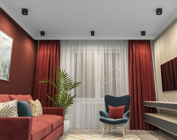 Накладной светильник Denkirs DK3080-BK+RD 