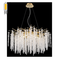 Люстра подвесная с Led лампочками в комплекте Wertmark WE185.12.303+Lamps