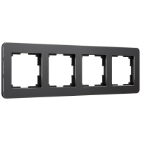 Рамка на 4 поста Werkel Platinum (черный алюминий) W0042608