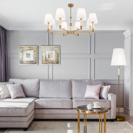 Люстра на штанге Eurosvet Conso 60145/8 латунь 