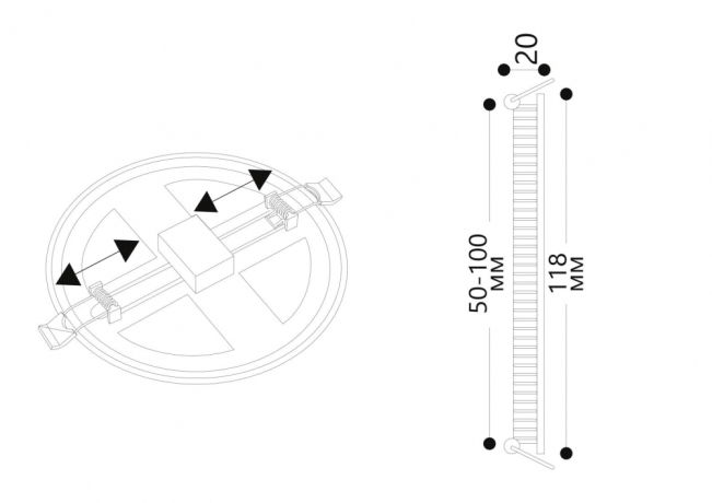 Встраиваемый светильник Arte Lamp Mesura A7972PL-1WH 
