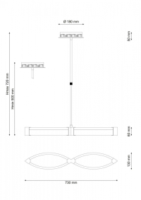 Светильник на штанге Lucia Tucci Modena 5 MODENA 172.2 LED