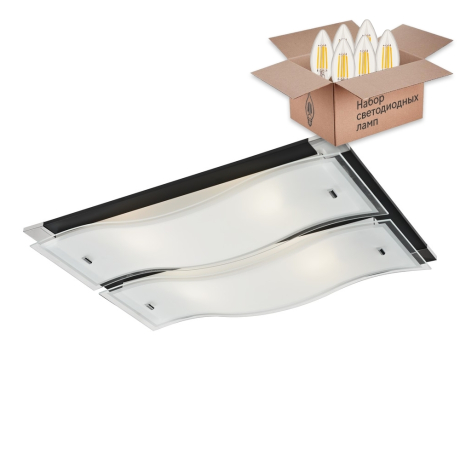 Потолочный светильник с лампочками Velante 510-727-04+Lamps E27 Свеча 