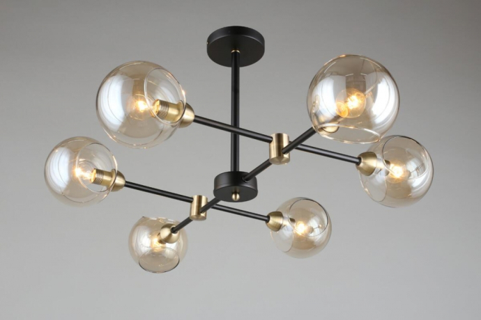 Люстра с поддержкой Алисы На штанге Omnilux OML-94207-06-A 