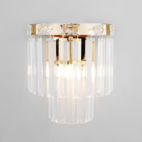 Настенный светильник Eurosvet 10130/1 золото/прозрачный хрусталь Strotskis (a060646)